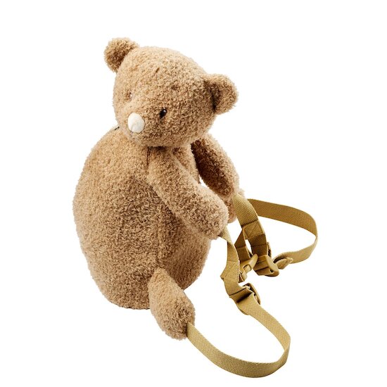 Nattou Sac à dos Peluche Ours Teddy Caramel  Nattou Sac à dos Peluche Ours Teddy Caramel