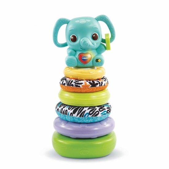 Vtech Baby Eléphanteau empilo 3 en 1 Nino en plastique bio sourcé   Vtech Baby Eléphanteau empilo 3 en 1 Nino en plastique bio sourcé
