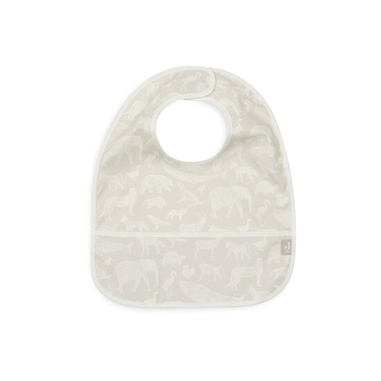 Jollein Lot de 2 bavoirs imperméable animals Nougat  Jollein Lot de 2 bavoirs imperméable animals Nougat