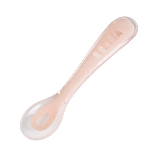 Béaba Cuillère 2e âge repas Soft en silicone Pink 