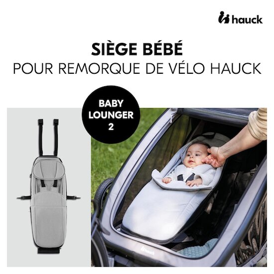 Hauck Hamac Remorque Bébé Velo Baby Lounger 2 Grey 