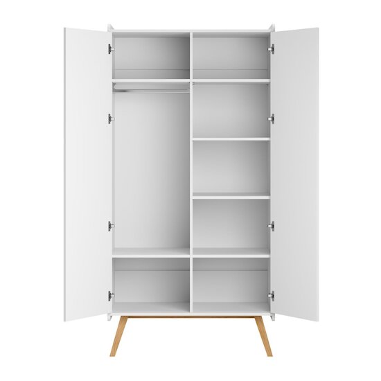 Vox Armoire 2 portes Vintage  Blanc/chêne  Vox Armoire 2 portes Vintage  Blanc/chêne