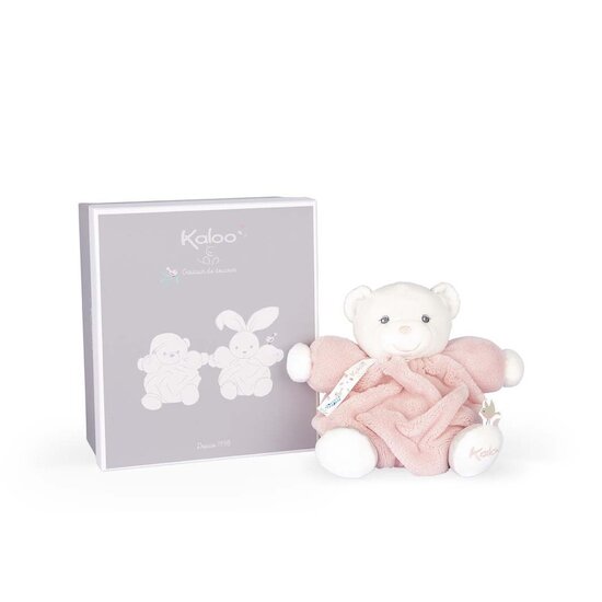 Kaloo Petit patapouf ourson Plume Rose 20 cm