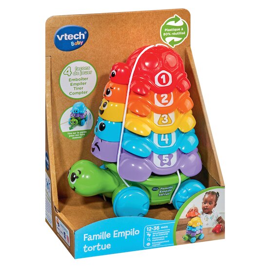 Vtech Baby Famille empilo tortue Multicolore  Vtech Baby Famille empilo tortue Multicolore