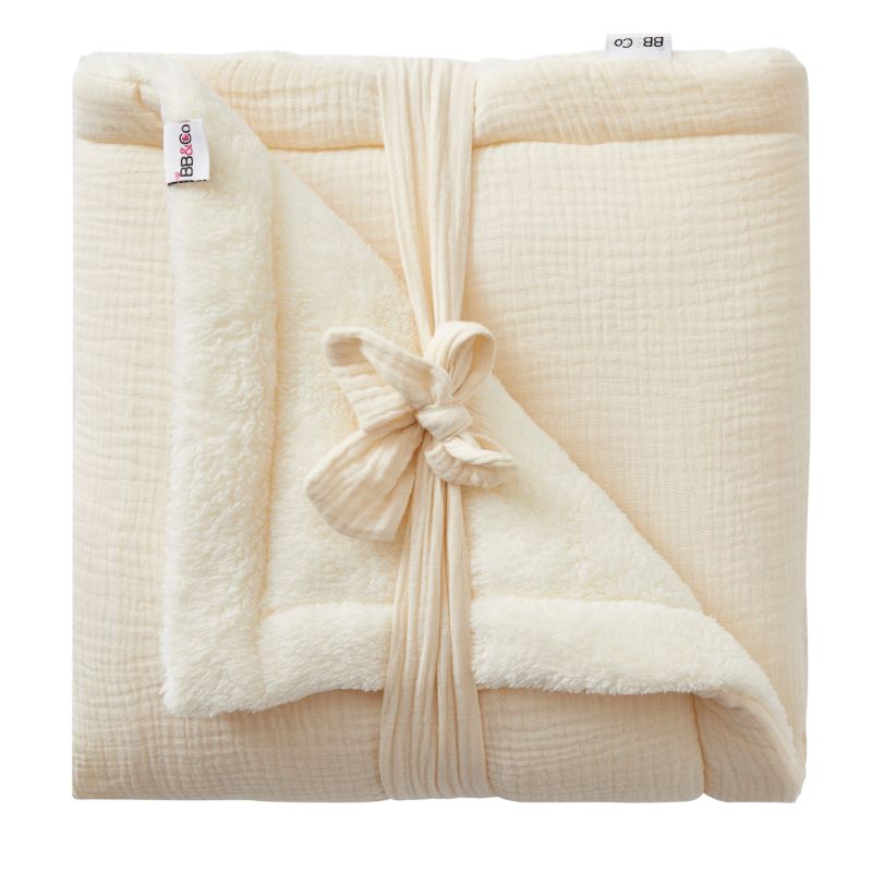 Couverture peluche & gaze Mix & Match BEIGE BB&Co