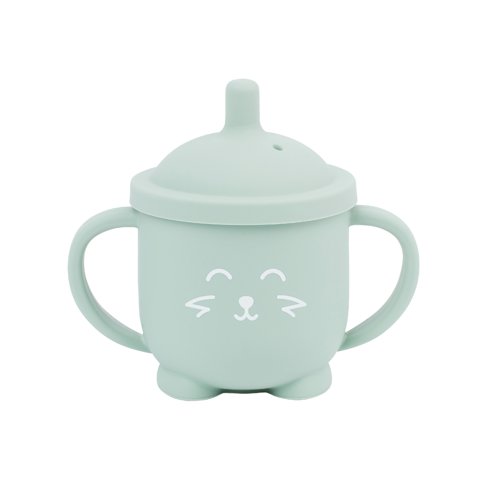 BABYMOOV - Tasse à paille silicone Isy VERT Babymoov