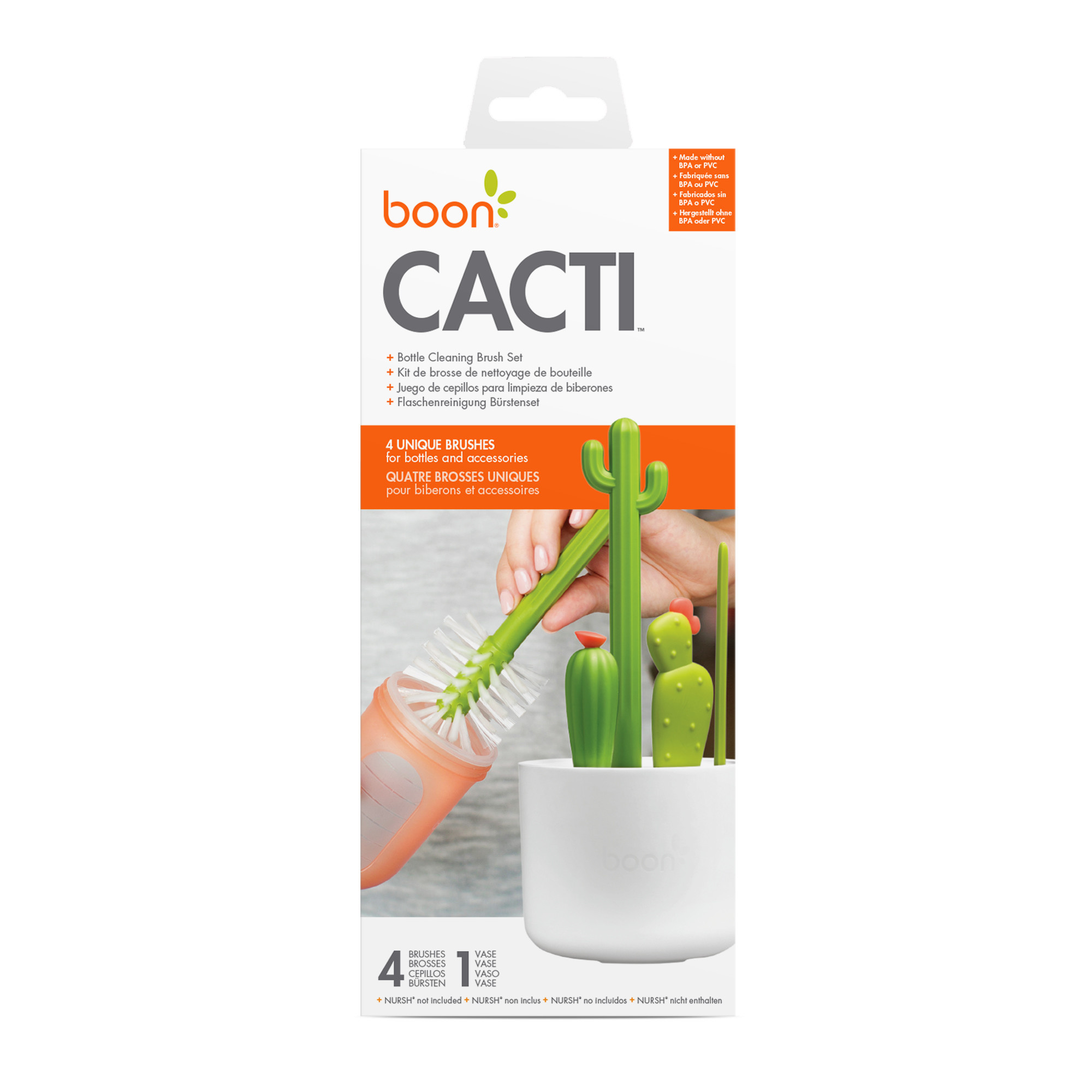 Cactus Set brosses - 4 accessoires MULTICOLORE Boon