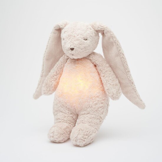 Moonie Peluche lapin nature bio avec sons & lumières Rose  Moonie Peluche lapin nature bio avec sons & lumières Rose
