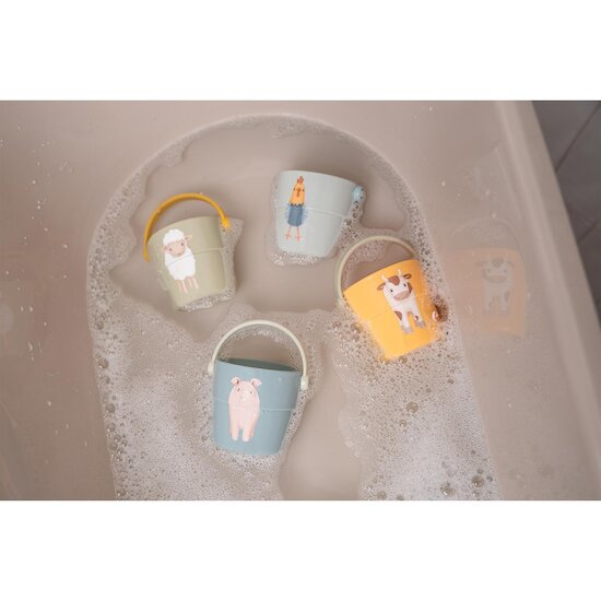 Little Dutch Lot de 4 gobelets de bain Little Farm 
