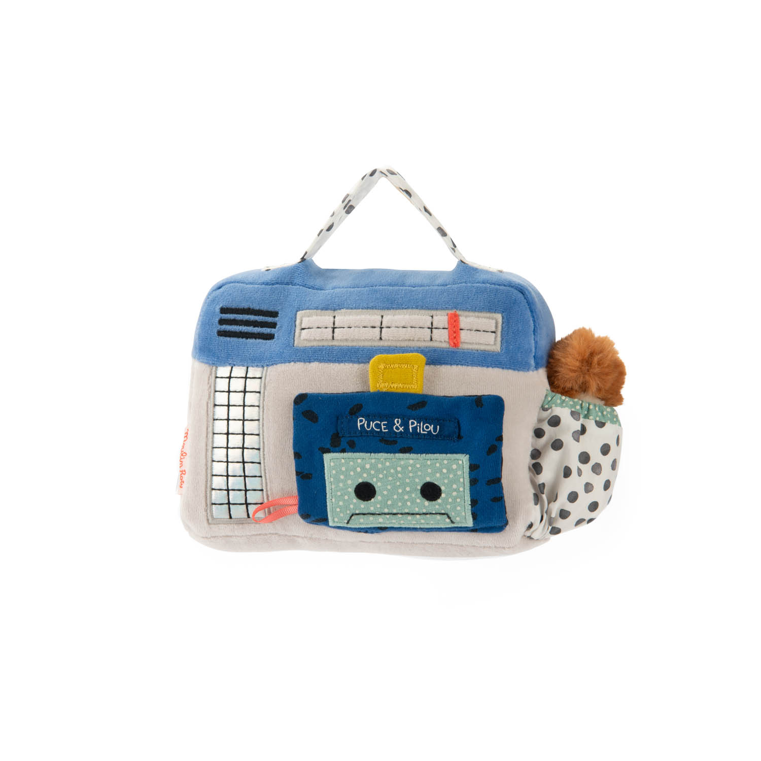 Peluche musical Radio cassette Puce & Pilou MULTICOLORE Moulin Roty