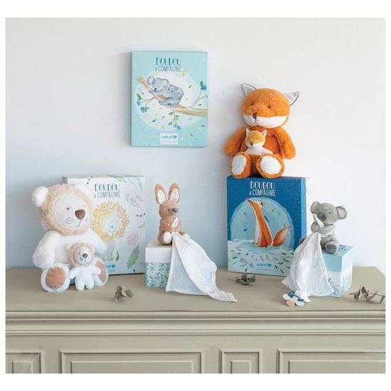 Doudou & Compagnie Unicef Pantin Avec Doudou Attache-Sucette Koala 12 cm