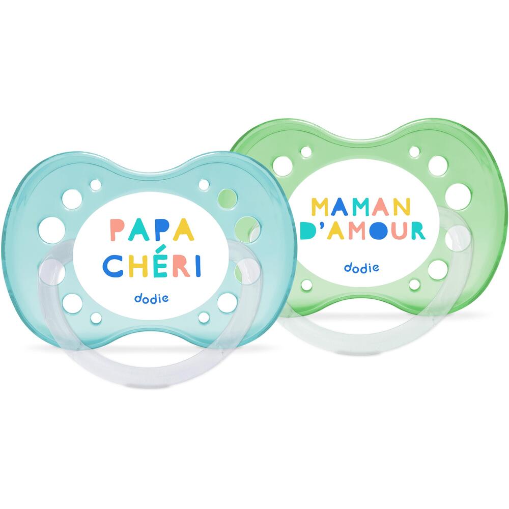 2 sucettes anatomiques A44 Fan MULTICOLORE Dodie