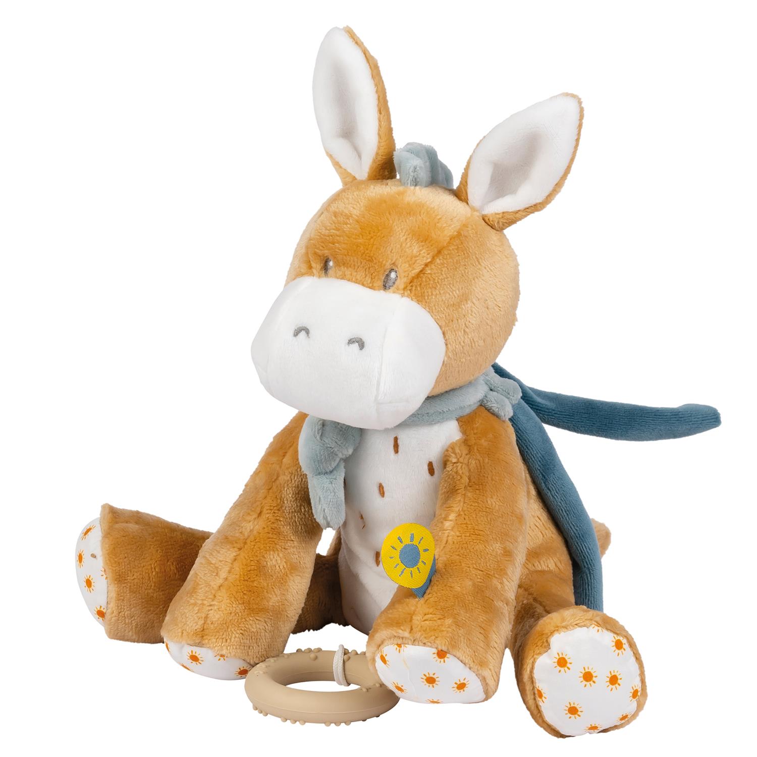 Nattou - Peluche musicale âne Leo Felix et Leo BEIGE Nattou