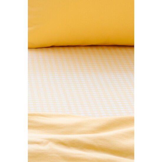 Kadolis Drap housse bébé Percale de Coton Bio Vichy Vichy Tournesol  Kadolis Drap housse bébé Percale de Coton Bio Vichy Vichy Tournesol