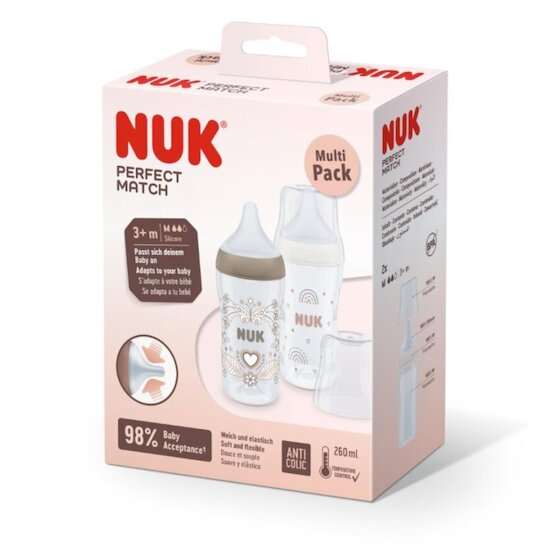Nuk Biberon Perfect Match PP Multicolore  Nuk Biberon Perfect Match PP Multicolore