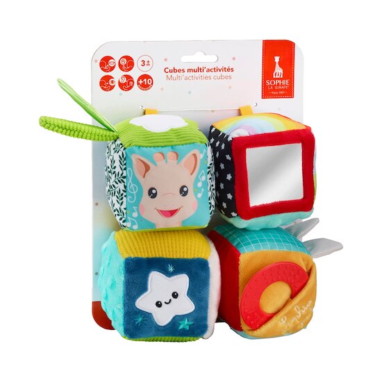 Sophie la girafe 4 cubes multi'activités Multicolore 