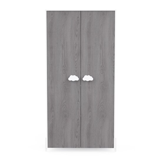 Demeyere Armoire 2 portes Aldina Chêne hudson/blanc mat 