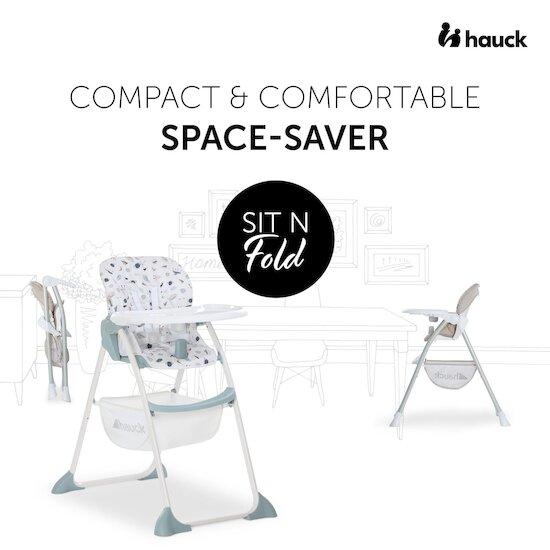 Hauck Chaise Haute Sit N Fold Space  Hauck Chaise Haute Sit N Fold Space