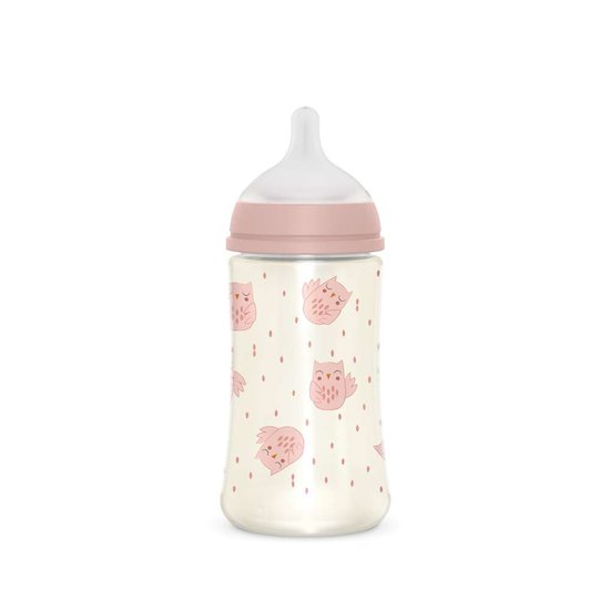 Suavinex Biberon Bonhomia avec tétine Sxpro M Rose 270 ml Suavinex Biberon Bonhomia avec tétine Sxpro M Rose 270 ml