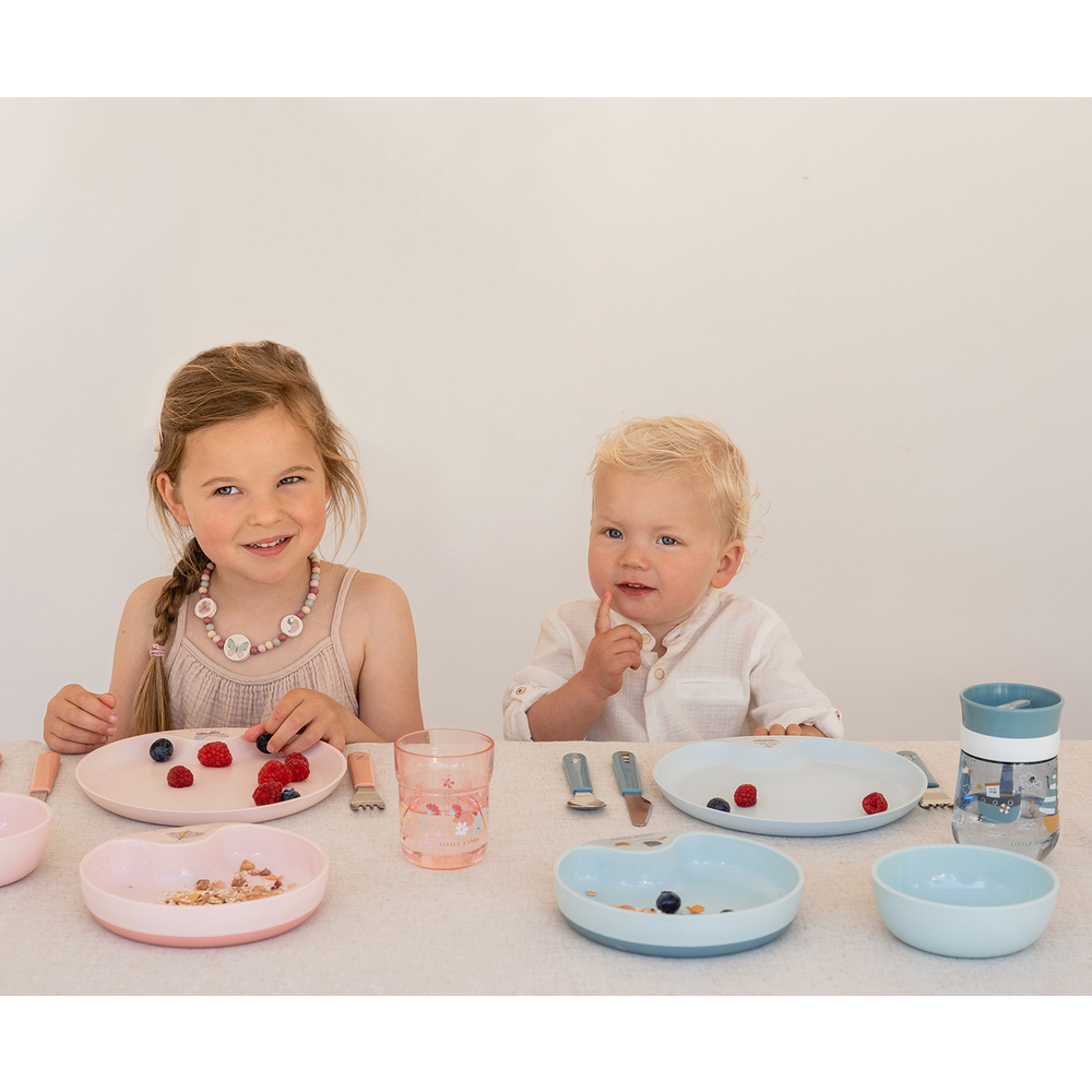 LITTLE DUTCH - Coffret repas enfant mio 6 pcs - Flowers & Butterflies ROSE Little Dutch