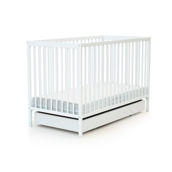 AT4 Tiroir de lit bébé en bois Essentiel Blanc 60x120 cm AT4 Tiroir de lit bébé en bois Essentiel Blanc 60x120 cm