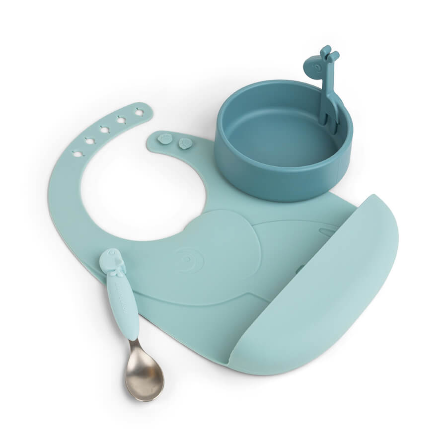 DONE BY DEER - Coffret premier repas Peekaboo Deer friends BLEU Done by Deer