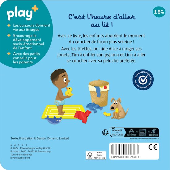Play+ Livre Mes routines Bonne nuit Multicolore  Play+ Livre Mes routines Bonne nuit Multicolore