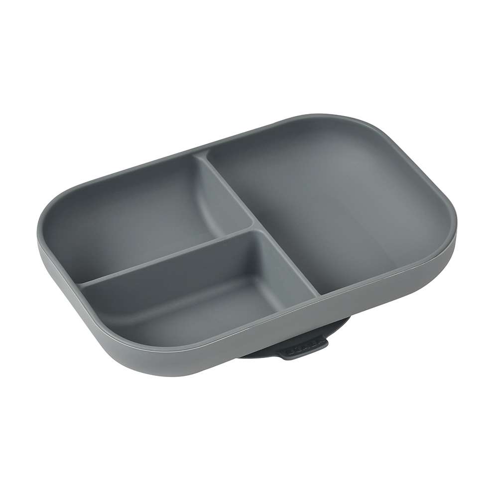 Beaba - Assiette compartimentée silicone BLEU Béaba
