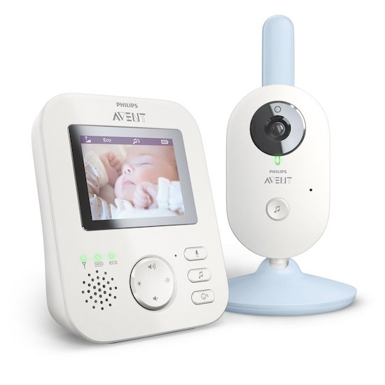 Philips Avent Ecoute-bébé vidéo 2,7p SCD835/26 Blanc/Bleu 