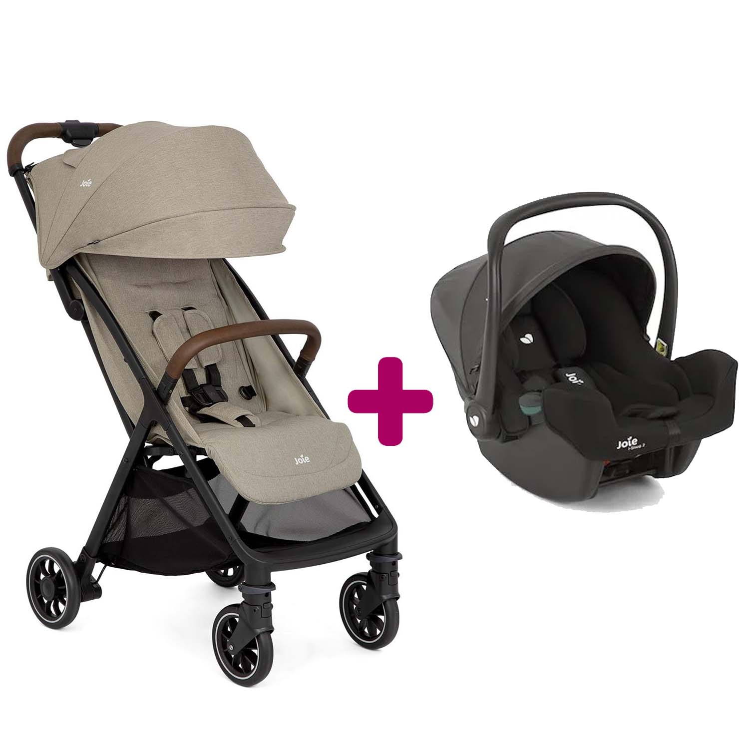 Joie - Pack Poussette duo pact Pro Oak + coque i-snug 2 Shale  Joie