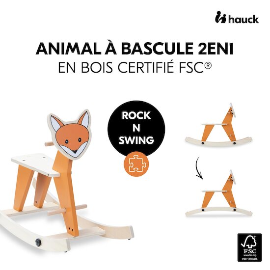 Hauck Animal à Bascule Rock N Swing Fox 