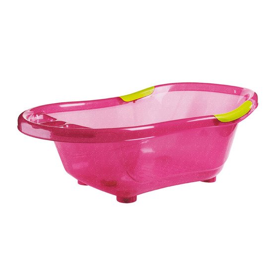 dBb Remond Baignoire avec bouchon de vidange Rose Pailleté Translucide 