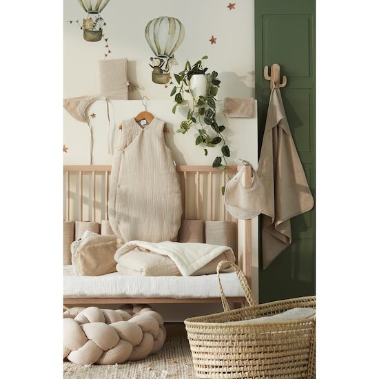 BB&Co Bavoir naissance bi-matière Mix & Match Biscuit 