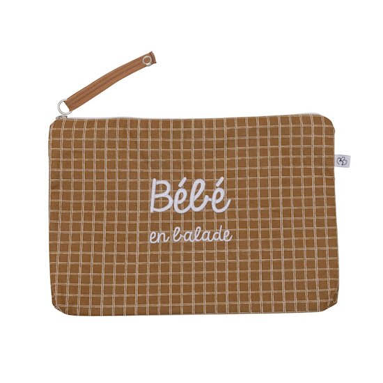 BB&Co Baby trousse plastifiée carreaux Caramel 