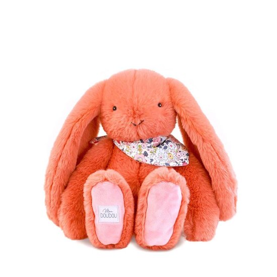 Doudou & Compagnie Doudou Lapin Fleurette Rouge  Doudou & Compagnie Doudou Lapin Fleurette Rouge
