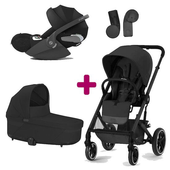 Cybex Pack poussette trio Balios S Lux Black moon + nacelle Cot S lux moon Black + coque Cloud T i-Size Sepia Black  