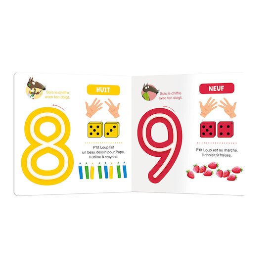 Auzou J'apprends avec P'tit Loup - les chiffres Multicolore  Auzou J'apprends avec P'tit Loup - les chiffres Multicolore
