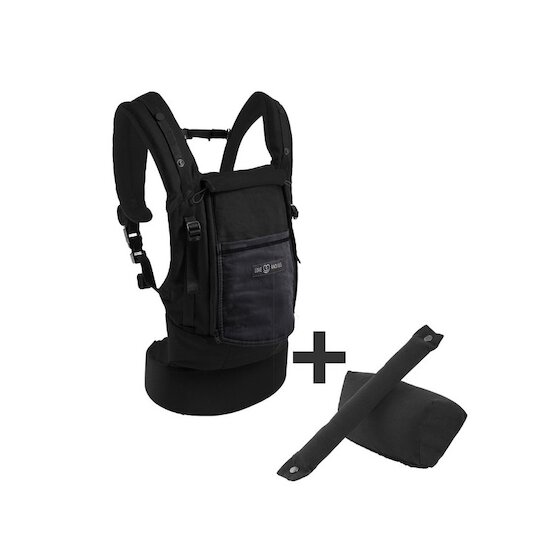 Love Radius by JPMBB Porte-bébé PhysioCarrier + pack accessoires naissance Tablier Noir Poche Anthracite 