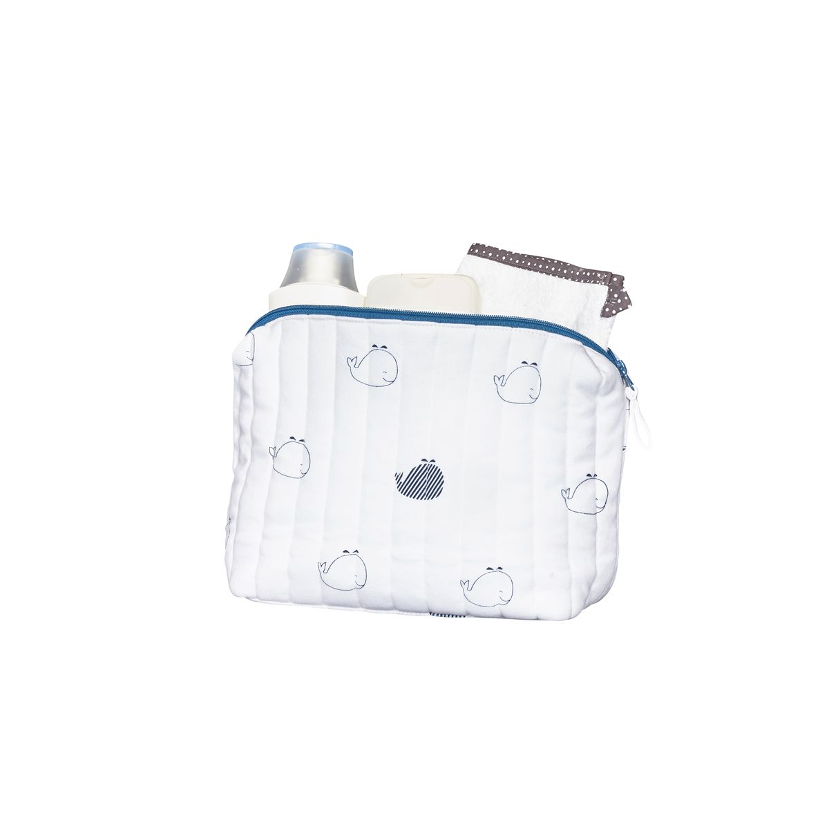 Trousse De Toilette Blue Baleine BLANC Sauthon