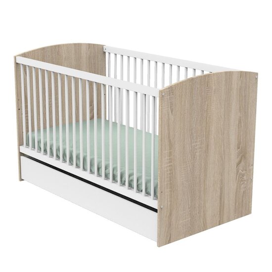 Sauthon Little big bed Access Chêne Doré - Blanc 70x140 cm Sauthon Little big bed Access Chêne Doré - Blanc 70x140 cm