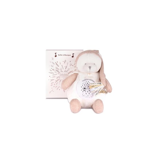 Doudou & Compagnie Veilleuse musicale pro Ours Doudou 25 ans Rose 18