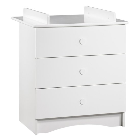 Sauthon Commode 3 tiroirs avec plan à langer Basic  