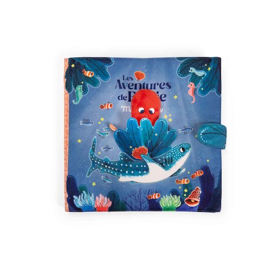 Moulin Roty Grand livre tissu d'activités Les aventures de Paulie Multicolore 25 cm