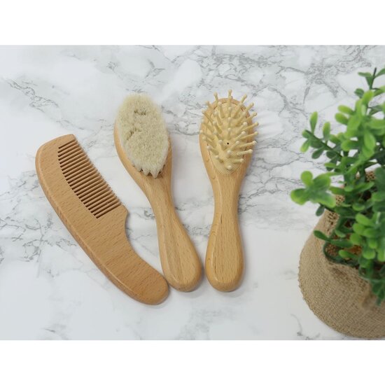 Bo Jungle Brosses de soins pour bébés Bois naturel 