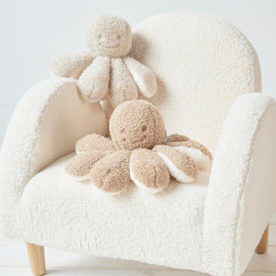 Nattou Peluche pieuvre d'activité Teddy Caramel  Nattou Peluche pieuvre d'activité Teddy Caramel