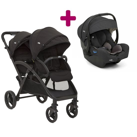 Joie Pack poussette duo Evalite duo Coal + coque I-Gemm 2 Shale  