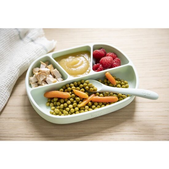 Tigex Assiette ventouse 100% Silicone Blanc  Tigex Assiette ventouse 100% Silicone Blanc