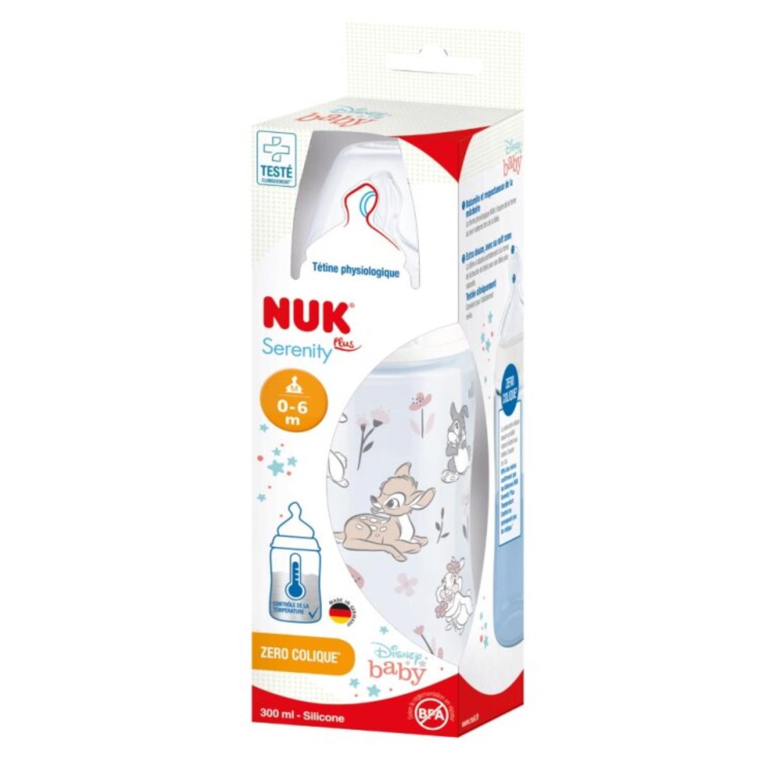 NUK - Biberon col large Serinity Bambi MULTICOLORE Nuk