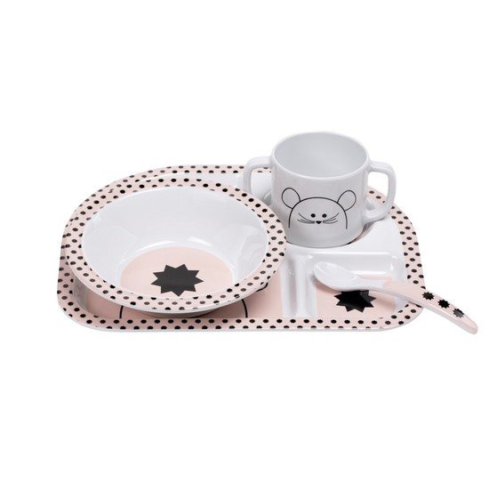 Lässig Coffret repas mélamine Little Chums Souris 