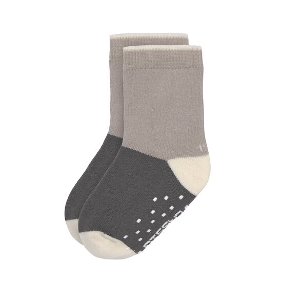 Lässig 2 chaussettes GOTS antidérapantes taupe/anthracite 23-26 Lässig 2 chaussettes GOTS antidérapantes taupe/anthracite 23-26
